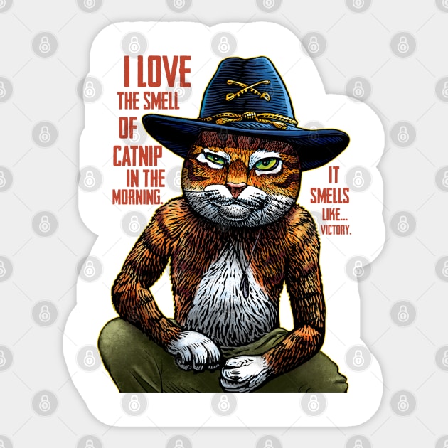 The Smell of Catnip Sticker by ChetArt